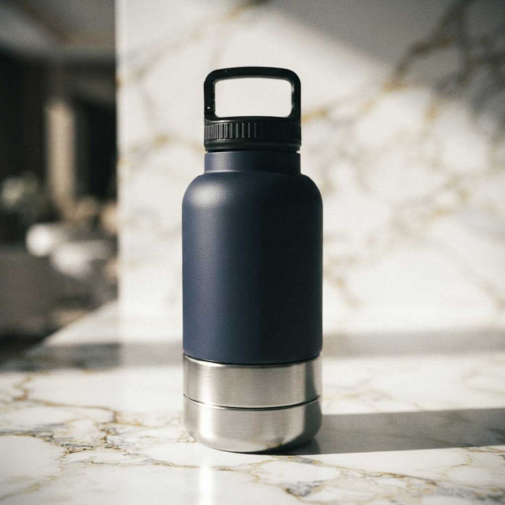 Bowl2Go | Insulated Dog Water Bottle + 2 Detachable Bowls