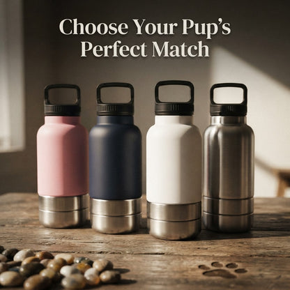 Bowl2Go | Insulated Dog Water Bottle + 2 Detachable Bowls